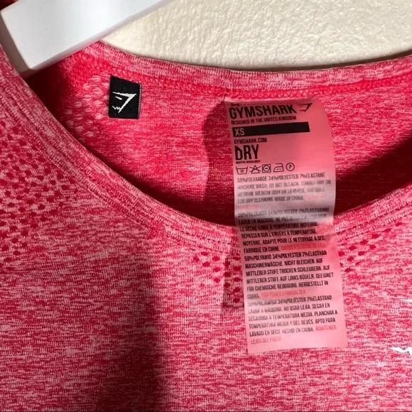 Gymshark Womens Vital Seamless Long Sleeve Cropped Shirt Size XS - Picture 7 of 7